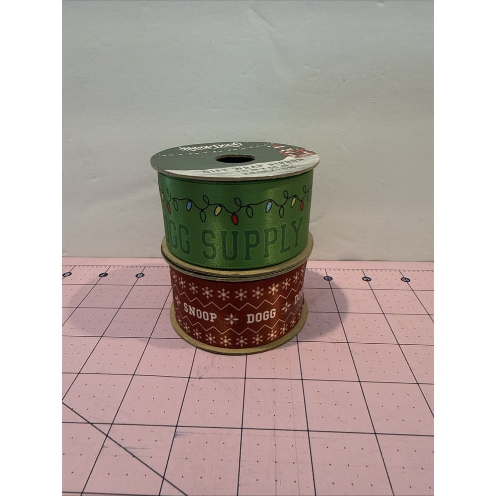2 Snoop Dogg Gift Wrap Ribbon 1.5" Inch X 60" Inch Snoop‎ on The Stoop NEW